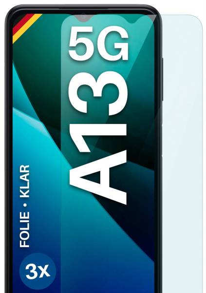 moex FlexProtect Klar für Samsung Galaxy A13 5G – Schutzfolie für unsichtbaren Displayschutz, Ultra klar