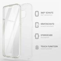 ONEFLOW Touch Case für Samsung Galaxy A72 – 360 Grad Full Body Schutz, komplett beidseitige Hülle