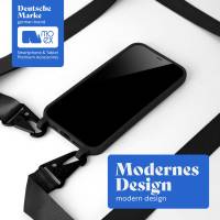 moex Hover Cover für Apple iPhone 12 Pro – Umhängehülle mit abnehmbarer Handykette aus Nylon