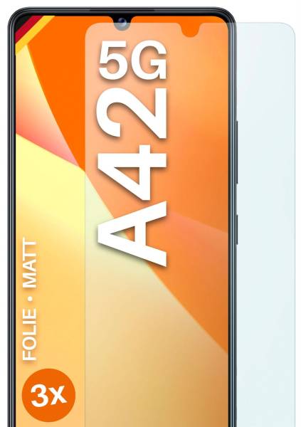 moex FlexProtect Matt für Samsung Galaxy A42 5G – Anti Reflex Schutzfolie für besten Displayschutz, Matt