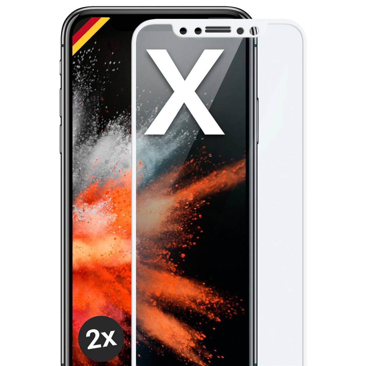 moex CurveProtect iPhone X Panzerglas 3D Full Screen