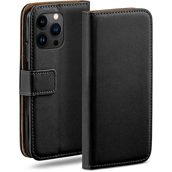 moex Book Case für iPhone 15 Pro Max Klapphülle mit Kartenfach
