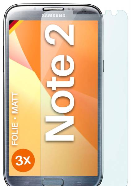 moex FlexProtect Matt für Samsung Galaxy Note 2 – Anti Reflex Schutzfolie für besten Displayschutz, Matt