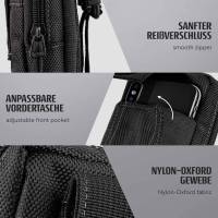 ONEFLOW Survival Case für Huawei P40 Lite – Handy Gürteltasche aus Oxford Nylon mit Karabiner