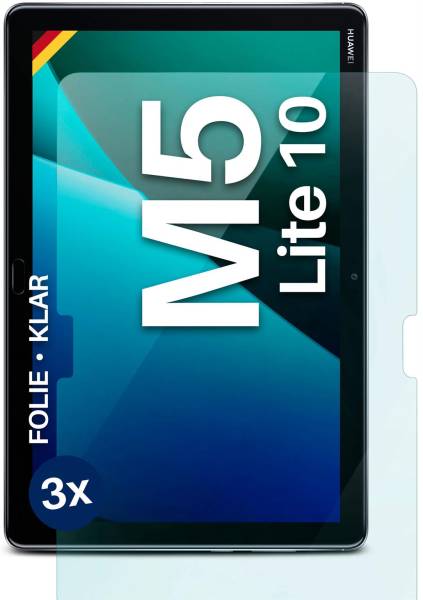 moex FlexProtect Klar für Huawei MediaPad M5 Lite (10) – Schutzfolie für zusätzlichen Displayschutz, Ultra klar