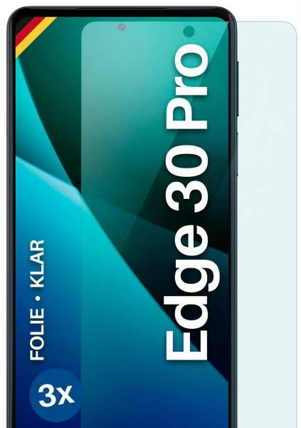 moex FlexProtect Klar für Motorola Edge 30 Pro – Schutzfolie für unsichtbaren Displayschutz, Ultra klar