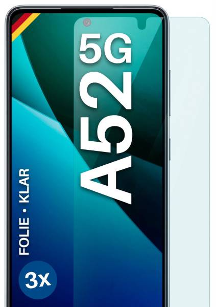 moex FlexProtect Klar für Samsung Galaxy A52 5G – Schutzfolie für unsichtbaren Displayschutz, Ultra klar