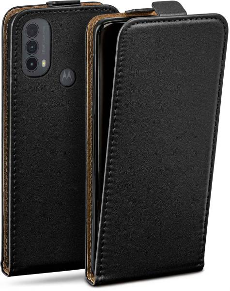 moex Flip Case für Motorola Moto E40 – PU Lederhülle mit 360 Grad Schutz, klappbar