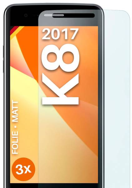 moex FlexProtect Matt für LG K8 (2017) – Anti Reflex Schutzfolie für besten Displayschutz, Matt