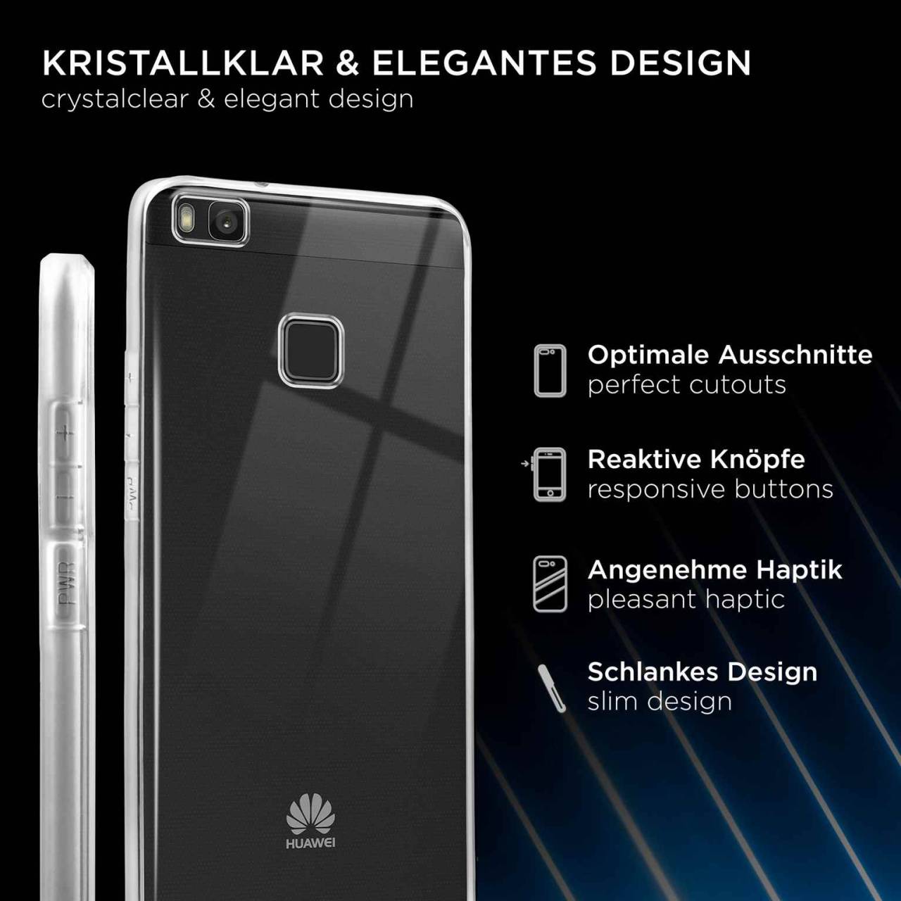 ONEFLOW Clear Case Huawei P9 Lite Silikonhülle transparent