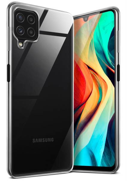 moex Aero Case für Samsung Galaxy A22 (4G) – Durchsichtige Hülle aus Silikon, Ultra Slim Handyhülle