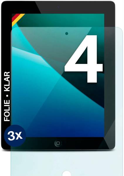 moex FlexProtect Klar für Apple iPad (4. Generation - 2012) – Schutzfolie für zusätzlichen Displayschutz, Ultra klar