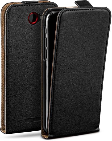 moex Flip Case für HTC One S – PU Lederhülle mit 360 Grad Schutz, klappbar