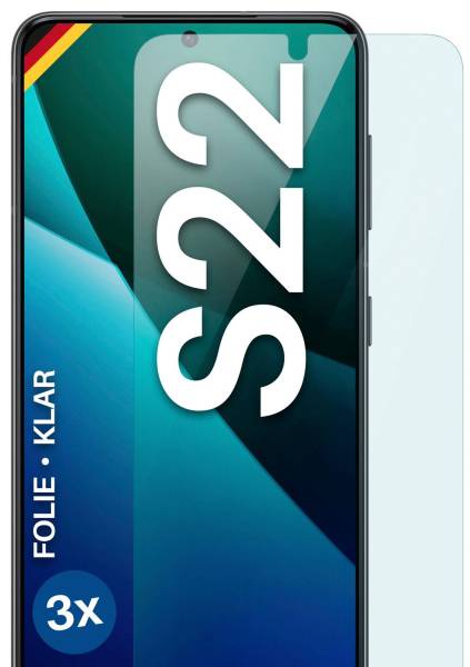 moex FlexProtect Klar für Samsung Galaxy S22 – Schutzfolie für unsichtbaren Displayschutz, Ultra klar