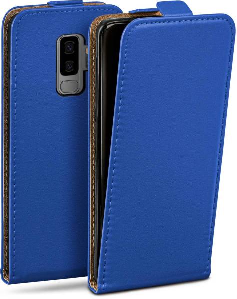 moex Flip Case für Samsung Galaxy S9 Plus – PU Lederhülle mit 360 Grad Schutz, klappbar