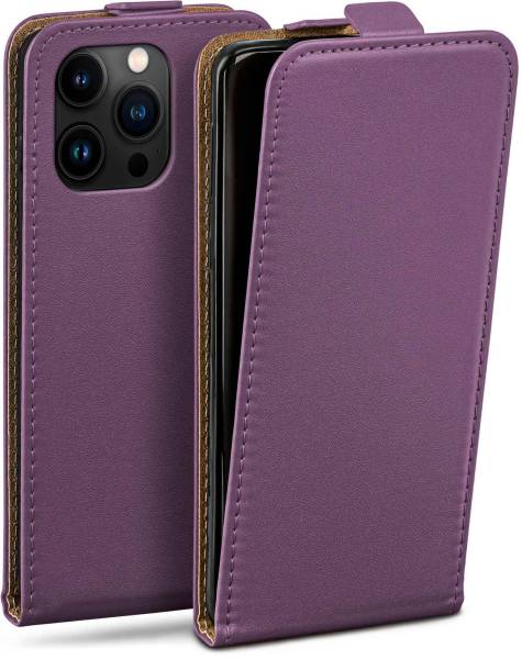 moex Flip Case für Apple iPhone 15 Pro – PU Lederhülle mit 360 Grad Schutz, klappbar