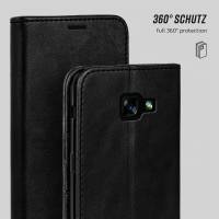 moex Casual Case für Samsung Galaxy A7 (2017) – 360 Grad Schutz Booklet, PU Lederhülle mit Kartenfach