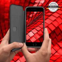 ONEFLOW Business Case für Apple iPhone 8 Plus – Klappbare Handytasche mit Kartenfach und Ständer