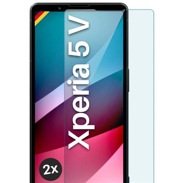 moex ShockProtect Klar für Sony Xperia 5 V – Panzerglas für kratzfesten Displayschutz, Ultra klar