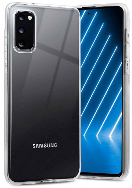 ONEFLOW Clear Case für Samsung Galaxy S20 – Transparente Hülle aus Soft Silikon, Extrem schlank