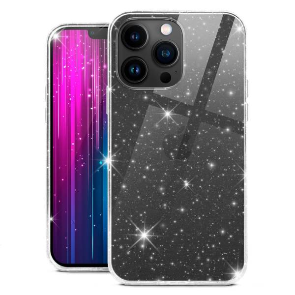 moex® Sparky Case für Apple iPhone 13 Pro Max – Stylische Glitzer Hülle, ultra slim Handyhülle, durchsichtig