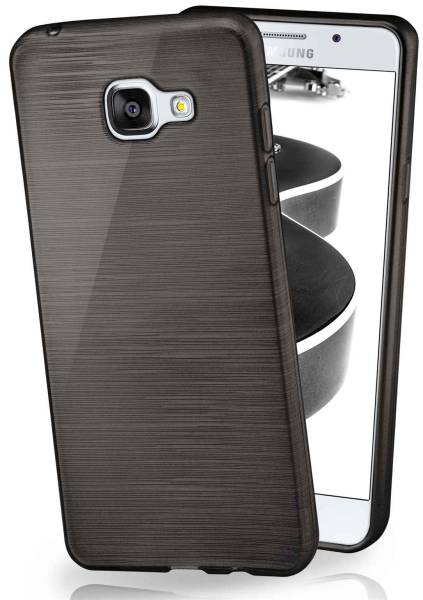 moex Brushed Case für Samsung Galaxy A5 (2016) – Silikon Handyhülle, Backcover in Aluminium Optik