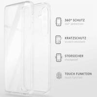 ONEFLOW Touch Case für Samsung Galaxy S24 – 360 Grad Full Body Schutz, komplett beidseitige Hülle