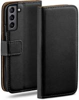 moex Book Case für Samsung Galaxy S21 – Klapphülle aus PU Leder mit Kartenfach, Komplett Schutz