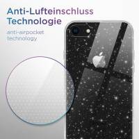 moex® Sparky Case für Apple iPhone 8 – Stylische Glitzer Hülle, ultra slim Handyhülle, durchsichtig
