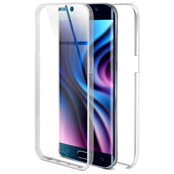 ONEFLOW Touch Case für Samsung Galaxy S6 Edge – 360 Grad Full Body Schutz, komplett beidseitige Hülle