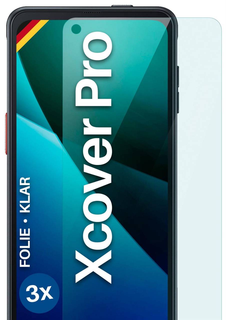 moex FlexProtect Klar für Samsung Galaxy Xcover Pro – Schutzfolie für unsichtbaren Displayschutz, Ultra klar