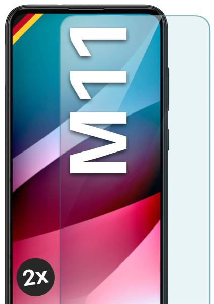 moex ShockProtect Klar für Samsung Galaxy M11 – Panzerglas für kratzfesten Displayschutz, Ultra klar