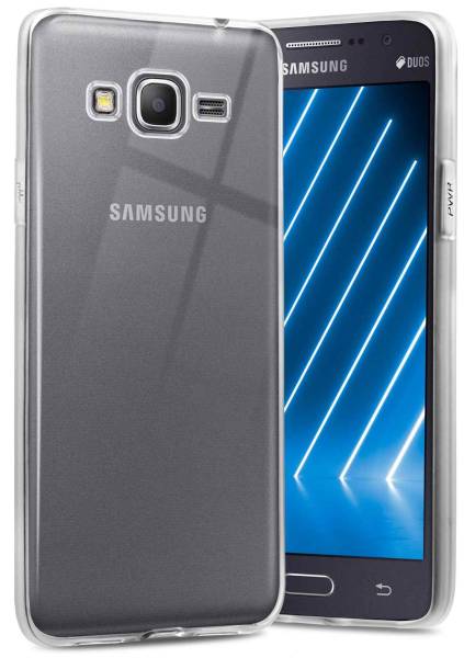 ONEFLOW Clear Case für Samsung Galaxy Grand Prime – Transparente Hülle aus Soft Silikon, Extrem schlank