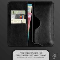 moex Purse Case für Apple iPhone 14 – Handytasche mit Geldbörses aus PU Leder, Geld- & Handyfach