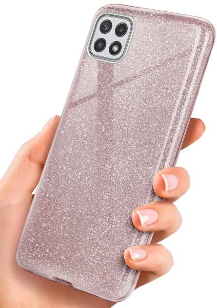 ONEFLOW Glitter Case für Samsung Galaxy A22 5G – Glitzer Hülle aus TPU, designer Handyhülle