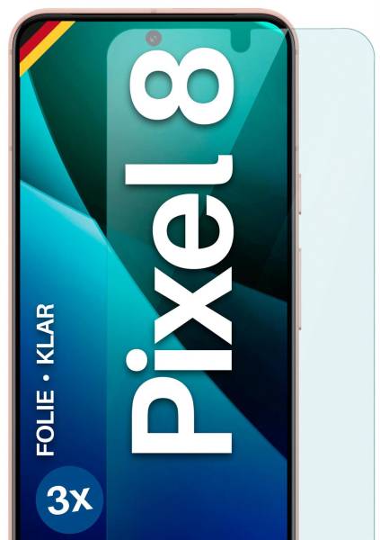 moex FlexProtect Klar für Google Pixel 8 – Schutzfolie für unsichtbaren Displayschutz, Ultra klar