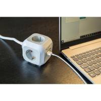 brennenstuhl ALEA-Power USB-Charger Steckdosenwürfel 4-fach – Steckdosenblock mit USB-Ports