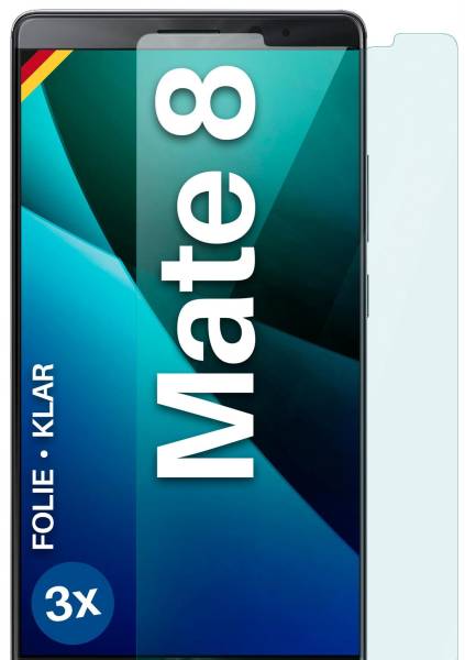 moex FlexProtect Klar für Huawei Mate 8 – Schutzfolie für unsichtbaren Displayschutz, Ultra klar
