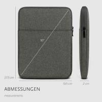 moex Dash Case für Apple iPad Air (2. Generation - 2014) – Sleeve Tablet Tasche mit Zubehörfach und Reißverschluss