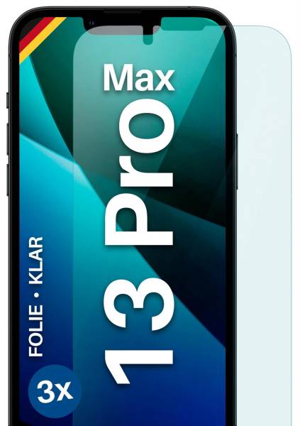 moex FlexProtect Klar für Apple iPhone 13 Pro Max – Schutzfolie für unsichtbaren Displayschutz, Ultra klar