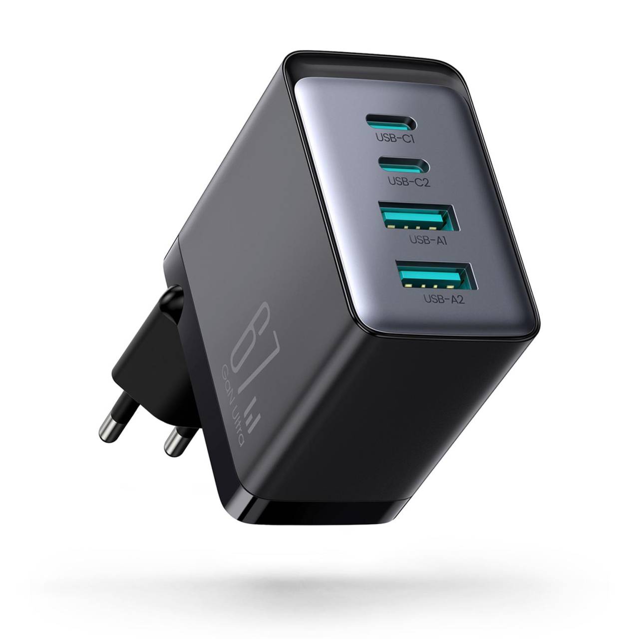 Joyroom GaN 67W Ladegerät – 4 Ports, USB und USB-C, Multiport-Ladegerät, Universalladegerät