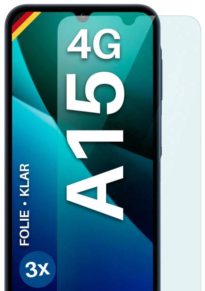 moex FlexProtect Klar für Samsung Galaxy A15 (4G) – Schutzfolie für unsichtbaren Displayschutz, Ultra klar