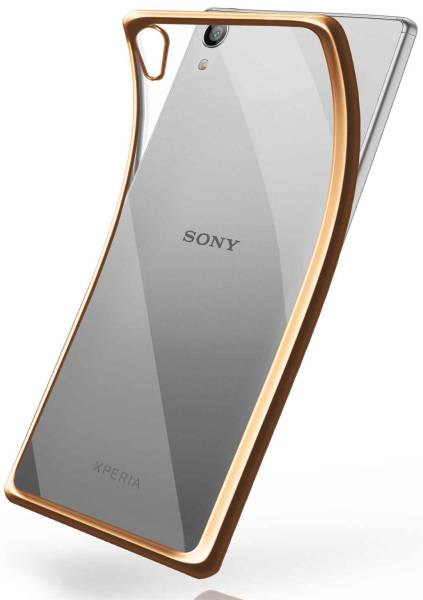 moex Chrome Case für Sony Xperia Z5 – Handy Bumper mit Chrom Rand – Transparente Hülle