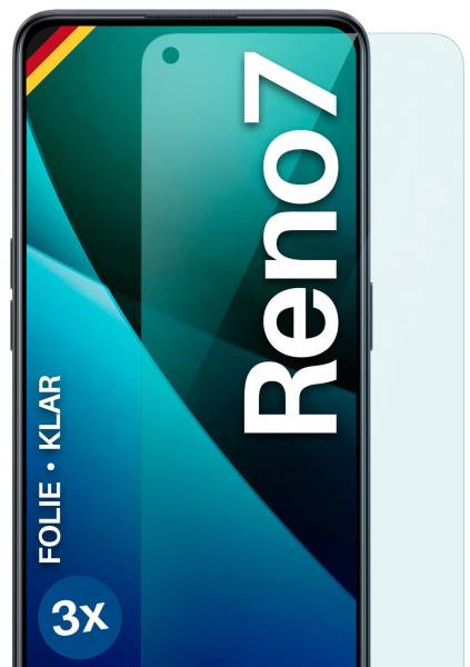 moex FlexProtect Klar für Oppo Reno7 (4G) – Schutzfolie für unsichtbaren Displayschutz, Ultra klar
