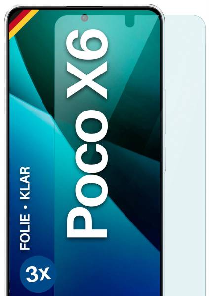 moex FlexProtect Klar für Xiaomi Poco X6 – Schutzfolie für unsichtbaren Displayschutz, Ultra klar
