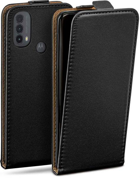 moex Flip Case für Motorola Moto E30 – PU Lederhülle mit 360 Grad Schutz, klappbar