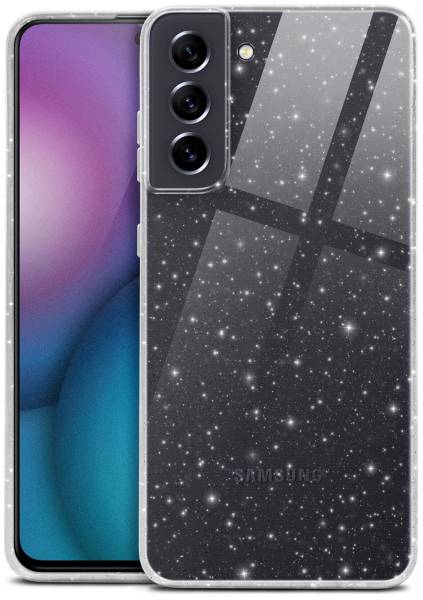 moex® Sparky Case für Samsung Galaxy S21 FE 5G – Stylische Glitzer Hülle, ultra slim Handyhülle, durchsichtig