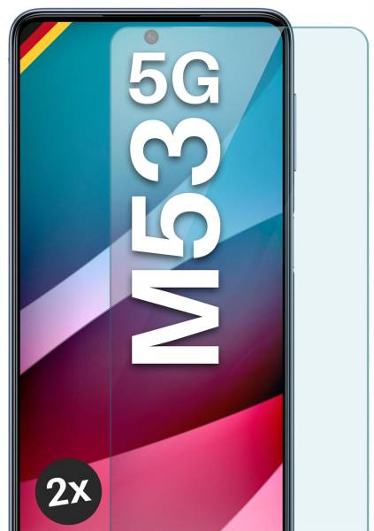 moex ShockProtect Klar für Samsung Galaxy M53 5G – Panzerglas für kratzfesten Displayschutz, Ultra klar