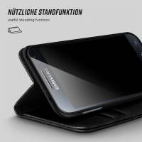 moex Casual Case für Samsung Galaxy S4 Mini – 360 Grad Schutz Booklet, PU Lederhülle mit Kartenfach