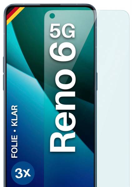 moex FlexProtect Klar für Oppo Reno6 5G – Schutzfolie für unsichtbaren Displayschutz, Ultra klar